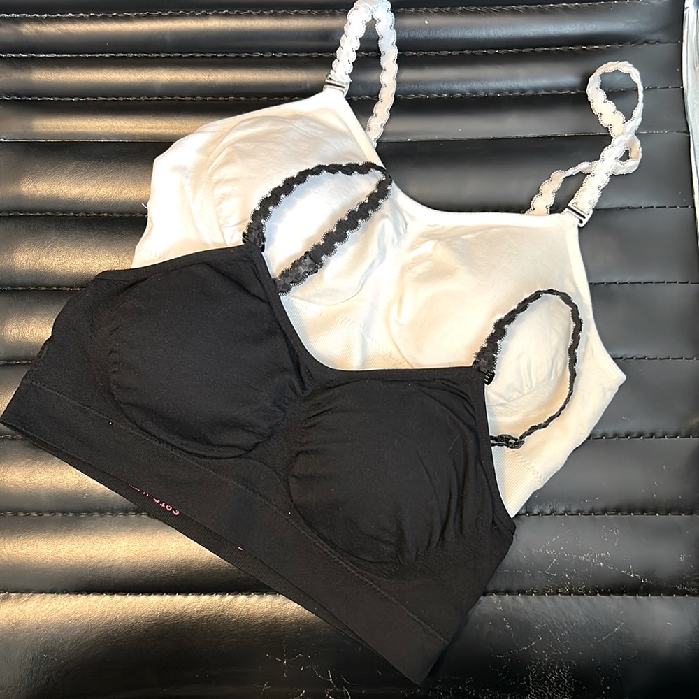 Two Wireless Bras by Strap-its! One Size Fits All